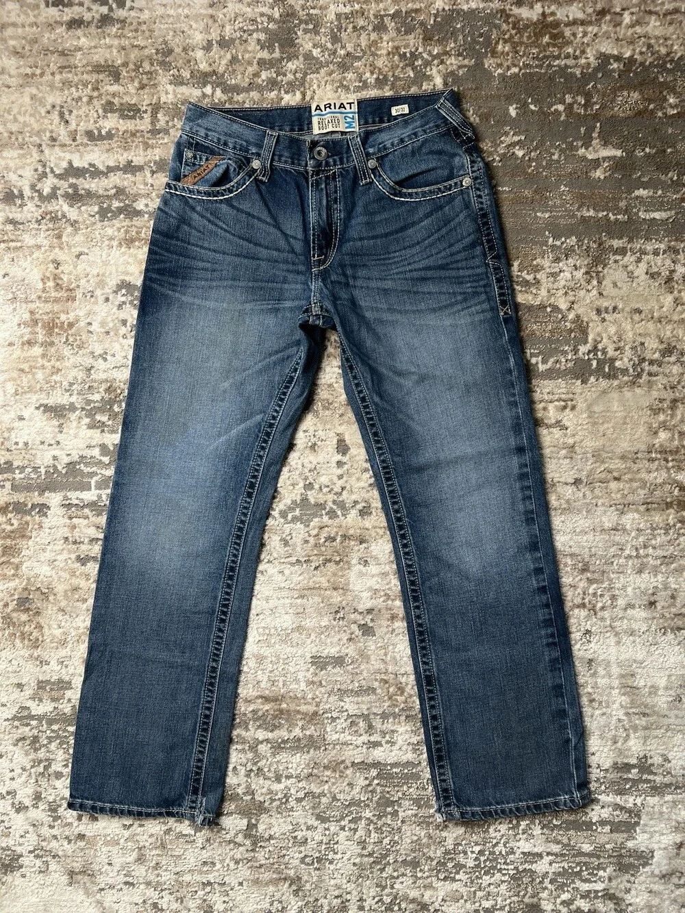 Ariat M2 Traditional Relaxed Boot Cut Jeans Western Cowboy Denim | 30x32